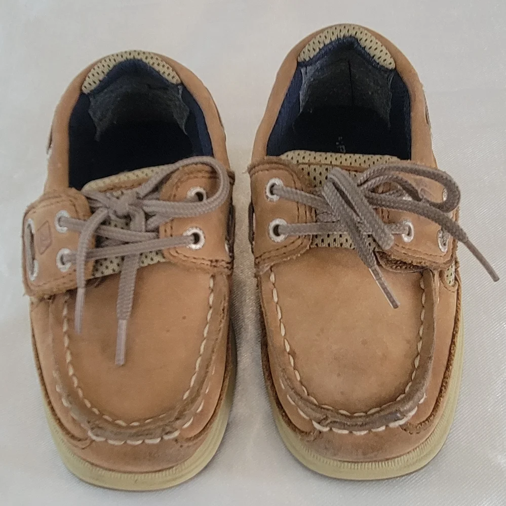 Sperry Kids Tan Boat Shoes